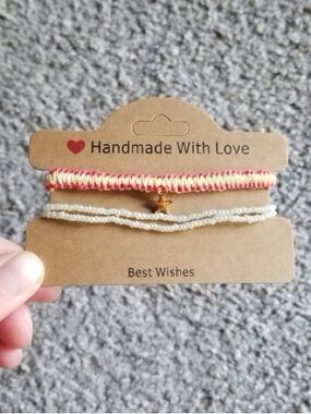 Reversible handmade bracelet with star charm